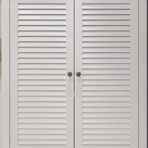 Meuble à chaussures de 76 cm avec portes, Armoire de rangement en bois sur pied
