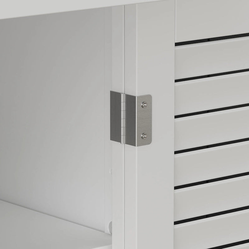 Meuble à chaussures de 76 cm avec portes, Armoire de rangement en bois sur pied