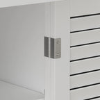 Meuble à chaussures de 76 cm avec portes, Armoire de rangement en bois sur pied