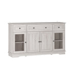 Meuble de buffet élégant imitation bois avec étagères réglables