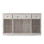 Meuble de buffet élégant imitation bois avec étagères réglables