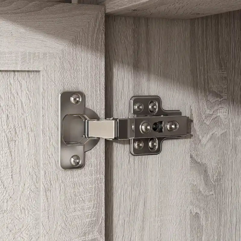 Meuble de buffet élégant imitation bois avec étagères réglables