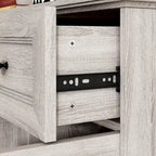 Meuble de buffet élégant imitation bois avec étagères réglables