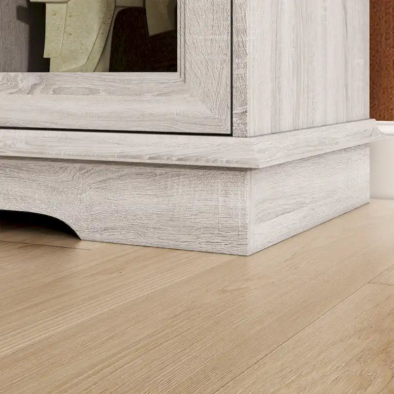 Meuble de buffet élégant imitation bois avec étagères réglables
