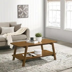Table basse avec étagère en bois style Mid-Century