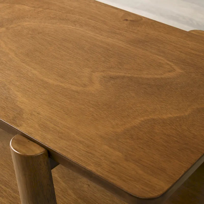 Table basse avec étagère en bois style Mid-Century