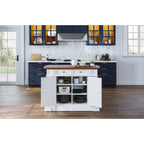 Îlot de cuisine en chêne blanc vieilli Copper Grove Cannington