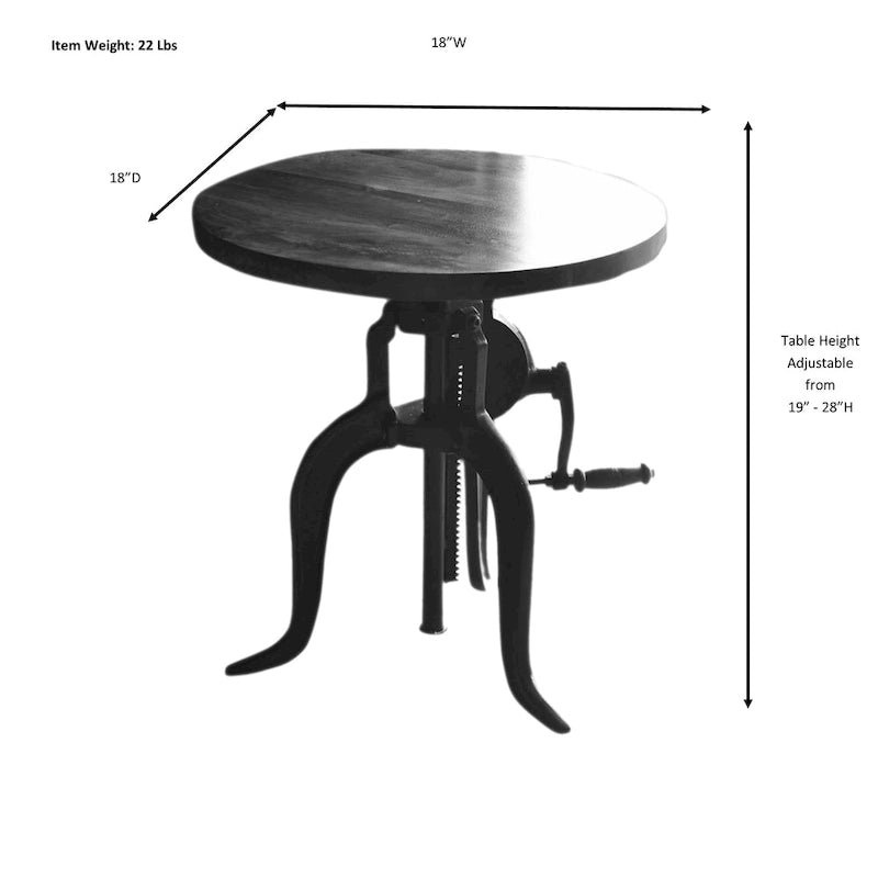 Table d'appoint réglable - Industrielle