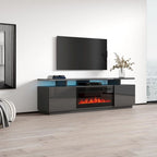 Meuble TV moderne avec insert de cheminée électrique