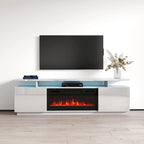 Meuble TV moderne avec insert de cheminée électrique