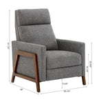 Fauteuil inclinable à pousser en tissu haute performance