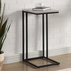 Table d'appoint industrielle en acier en forme de C de 40 cm