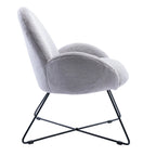 Fauteuil d'appoint moderne Rowen en polaire avec accoudoirs