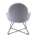 Fauteuil d'appoint moderne Rowen en polaire avec accoudoirs