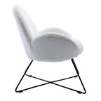 Fauteuil d'appoint moderne Rowen en polaire avec accoudoirs