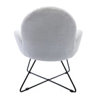 Fauteuil d'appoint moderne Rowen en polaire avec accoudoirs