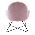 Fauteuil d'appoint moderne Rowen en polaire avec accoudoirs