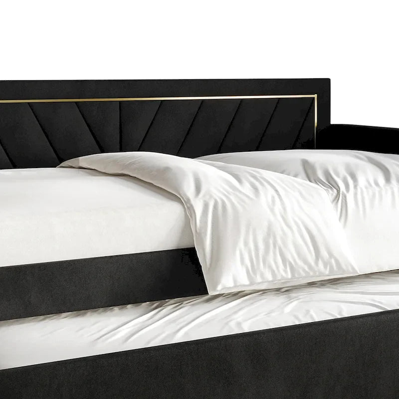 Lit de repos double en velours Glam