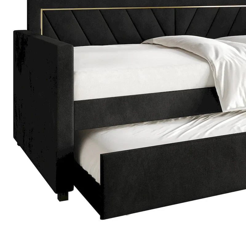 Lit de repos double en velours Glam