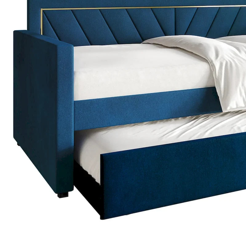 Lit de repos double en velours Glam