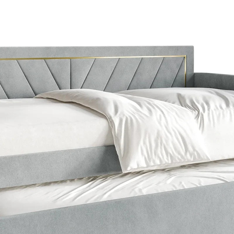 Lit de repos double en velours Glam