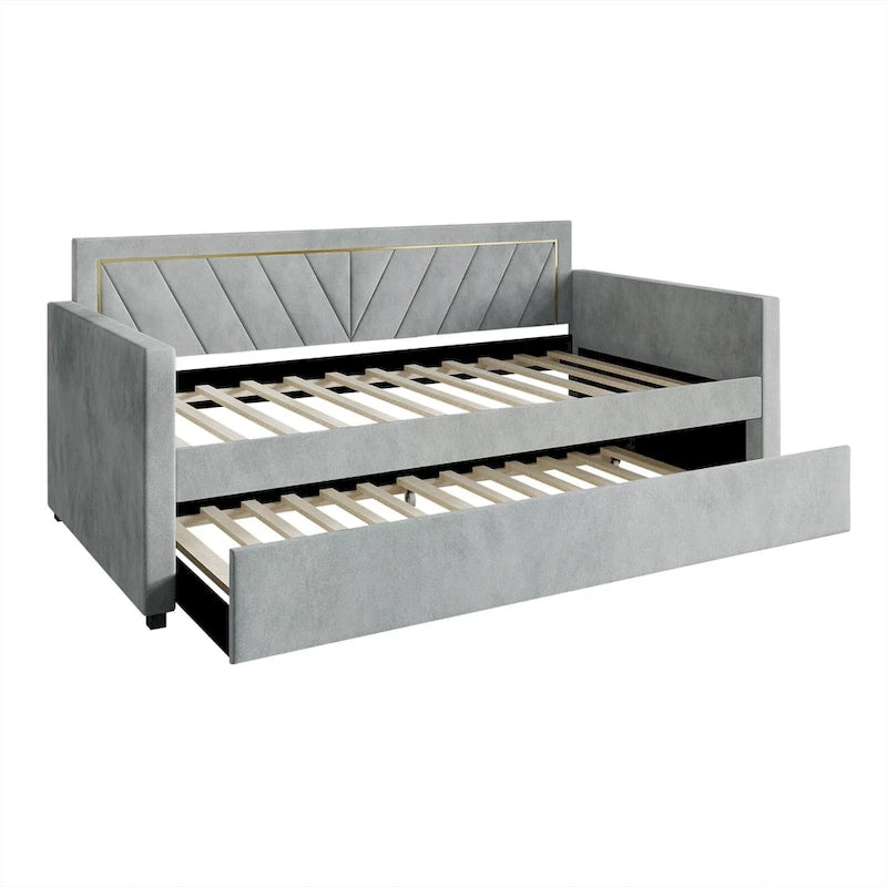 Lit de repos double en velours Glam