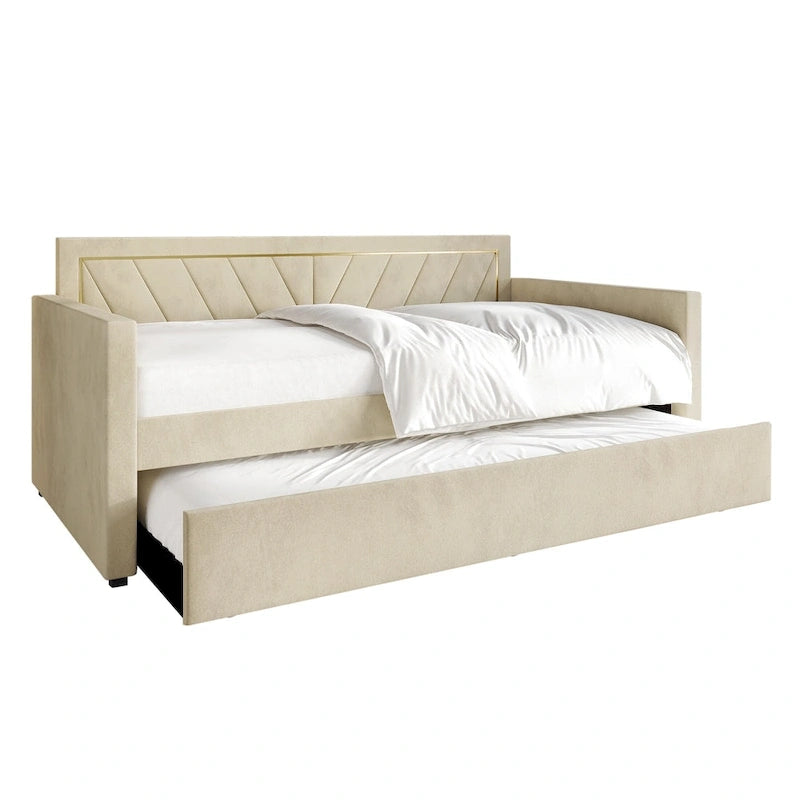 Lit de repos double en velours Glam