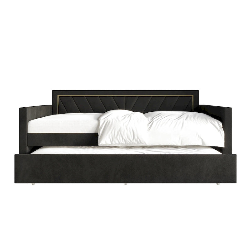 Lit de repos double en velours Glam