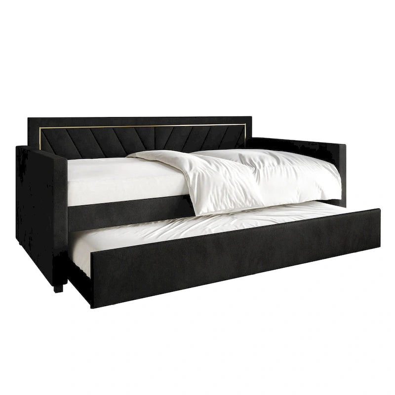 Lit de repos double en velours Glam
