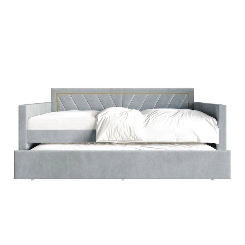 Lit de repos double en velours Glam