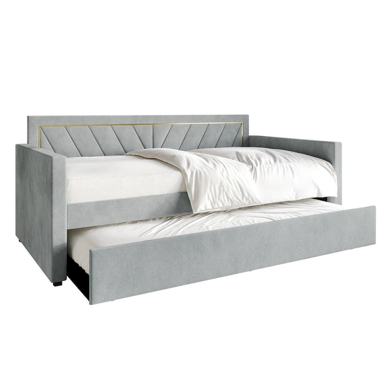 Lit de repos double en velours Glam