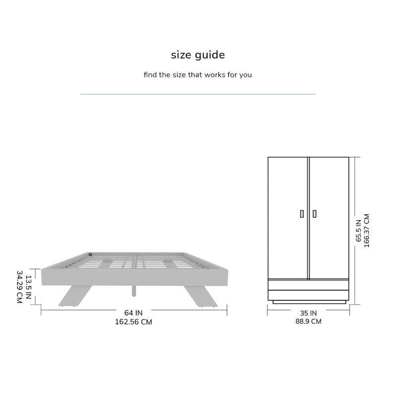 Lit plateforme grand format