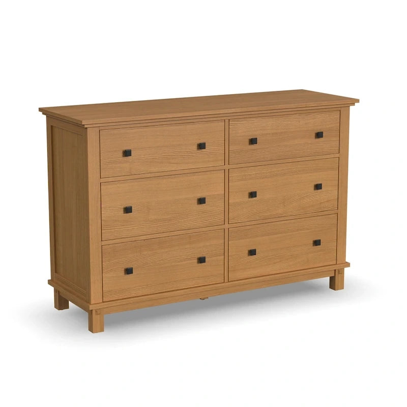 Lit King chêne foncé en bois massif