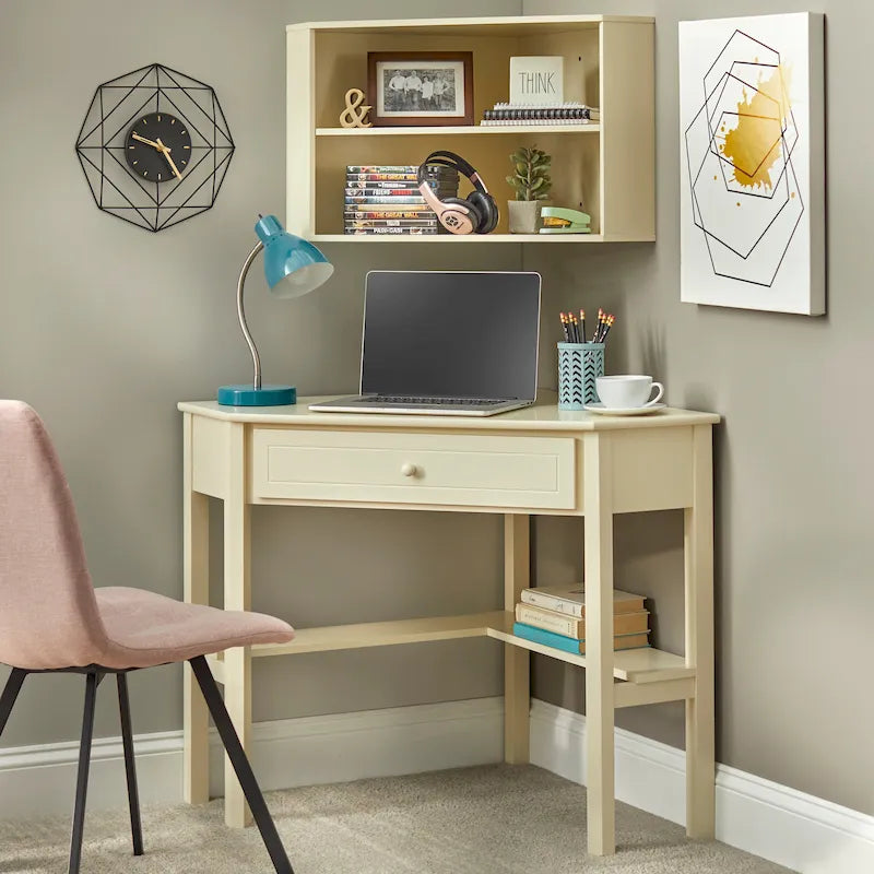 Bureau d'angle avec huche