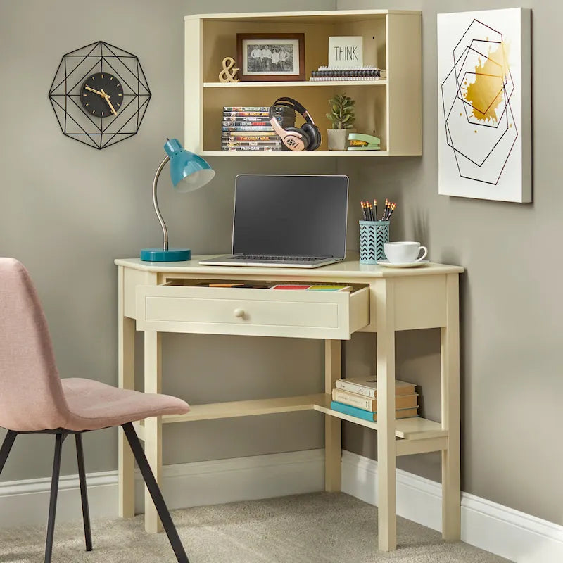 Bureau d'angle avec huche