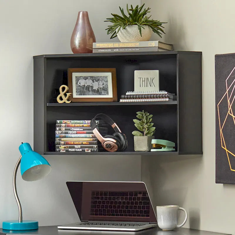 Bureau d'angle avec huche