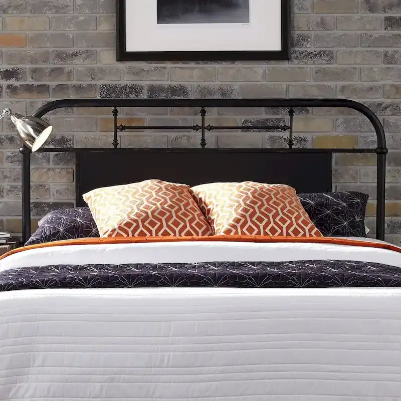 Tête de lit King Size en métal vieilli