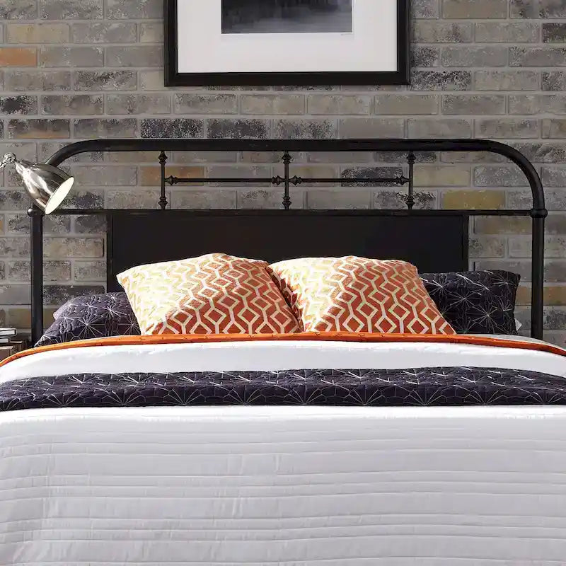 Tête de lit King Size en métal vieilli