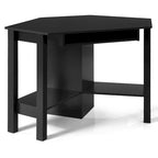 Bureau d'angle d'ordinateur en bois avec tiroir, table de bureau et d'étude
