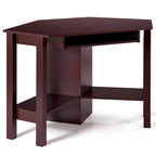 Bureau d'angle d'ordinateur en bois avec tiroir, table de bureau et d'étude