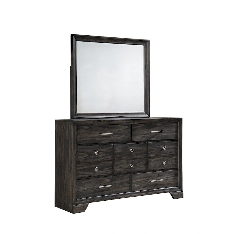 Lit plateforme en tissu de rangement gris