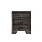 Lit plateforme en tissu de rangement gris