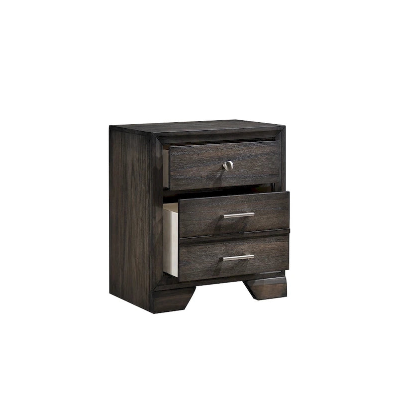 Lit plateforme en tissu de rangement gris