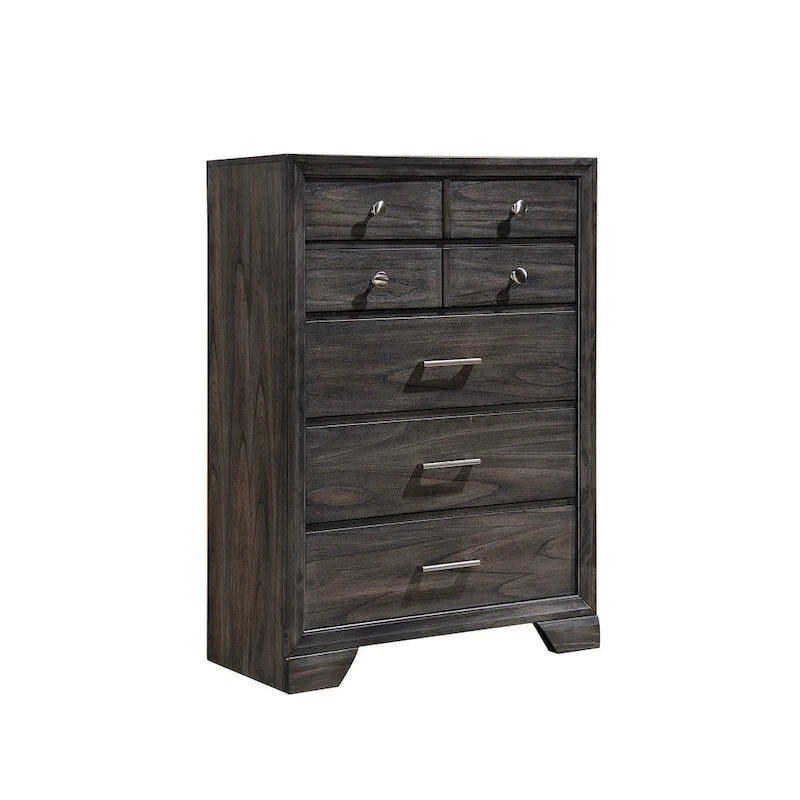 Lit plateforme en tissu de rangement gris