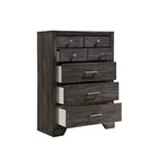 Lit plateforme en tissu de rangement gris