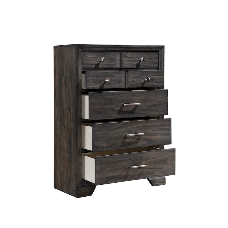 Lit plateforme en tissu de rangement gris