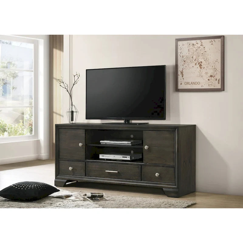 Lit plateforme en tissu de rangement gris