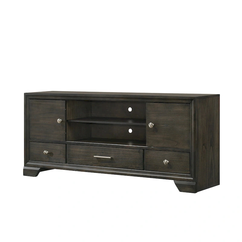 Lit plateforme en tissu de rangement gris