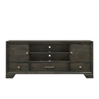 Lit plateforme en tissu de rangement gris