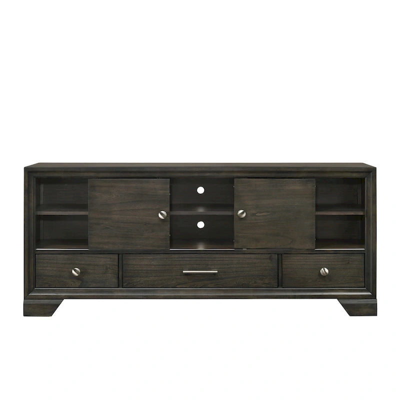 Lit plateforme en tissu de rangement gris